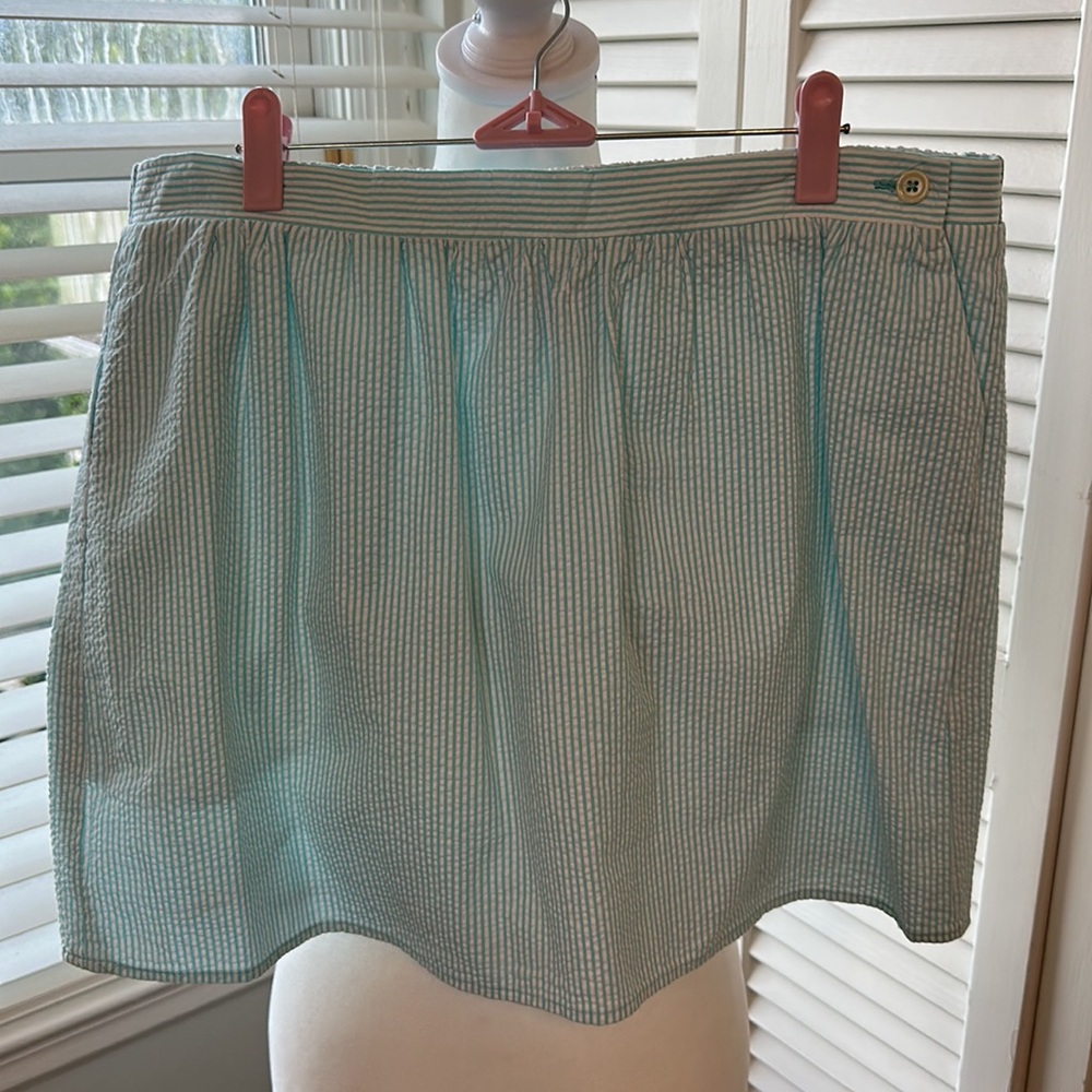 Lilly Pulitzer mini skirt size XL light blue and white